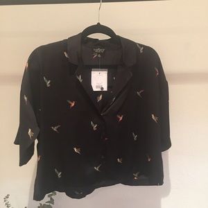 Topshop cropped blouse